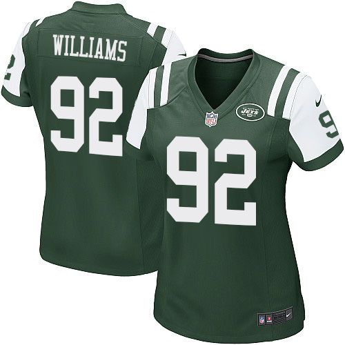 Nike Jets #92 Leonard Williams Green Team Color Women's Stitched NFL Elite Jersey - Click Image to Close
